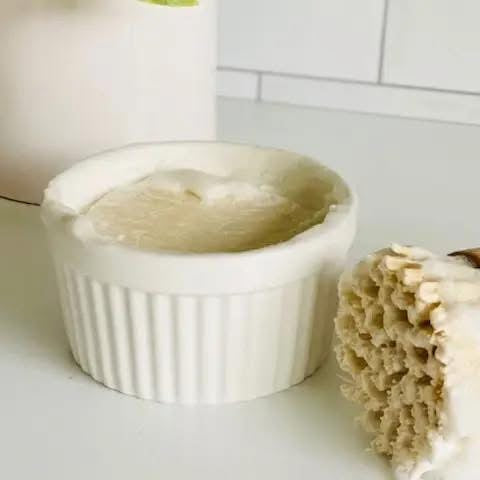 Solid goat milk dish soap